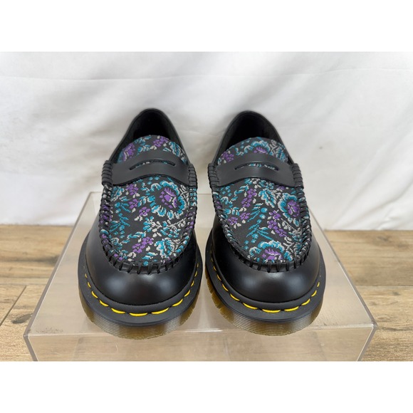 Dr. Martens Other - Dr. Martens Penton Floral Tapestry Loafers Black Leather Mens 9 GV 04 Y‎